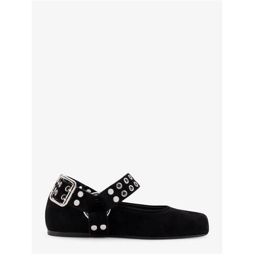 Alaïa 阿莱亚 女士 FW25 芭蕾鞋 绒面芭蕾平底鞋