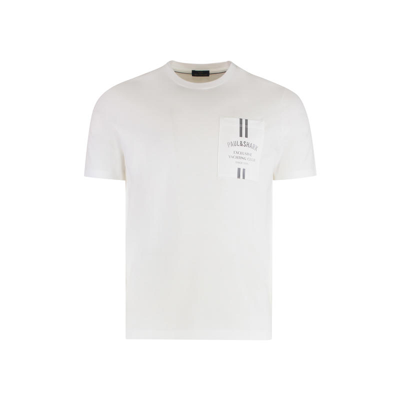 Paul  Shark 男士 FW25 T恤 口袋圓領 T 卹