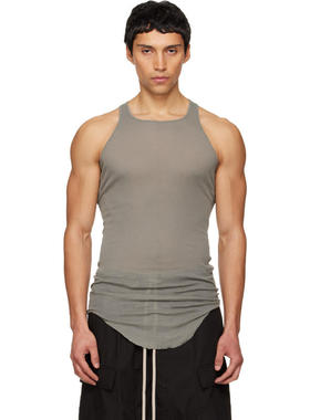 Rick Owens 男士 背心 灰色 Temple Basic Rib 背心