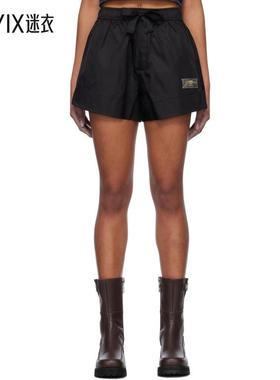 Ganni 女款黑色 Duchesse Nylon 短裤