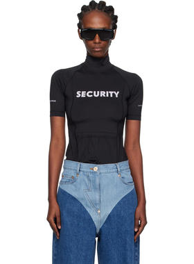 pushBUTTON 女士 上衣 黑色 Security Pocket 高领衫