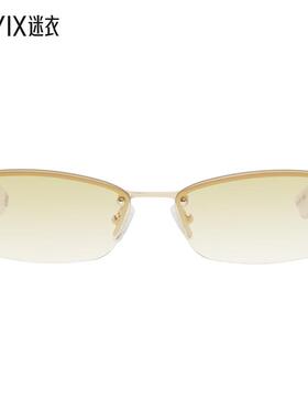 Le Specs 女款金色 & 白色 Enigmatic 太阳镜 迷衣时尚