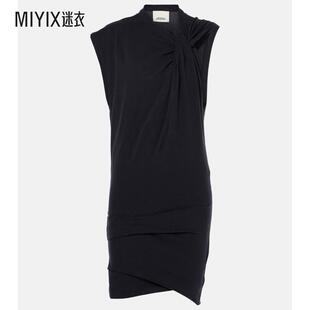 marant Leany isabel 女款 不对称棉质针织迷你连衣裙 迷衣时尚
