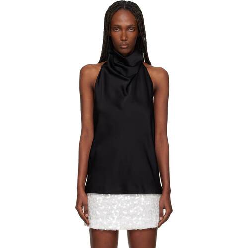 Stella Mccartney 斯特拉·麦卡特尼 女士 背心 黑色绕颈上装