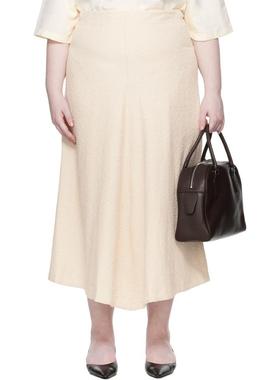 Studio Nicholson 女士 中长裙 灰白色 Mae Kick Front 半身裙