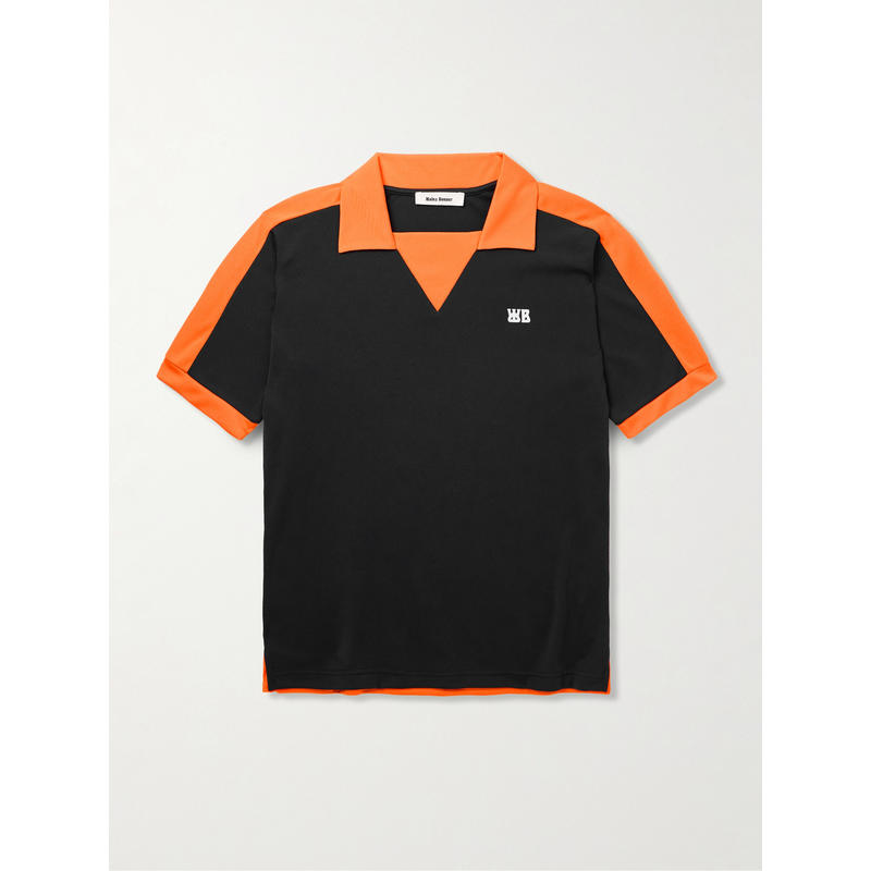 Wales Bonner 男士 SS25 POLO衫 V 領平紋針織 Polo 衫