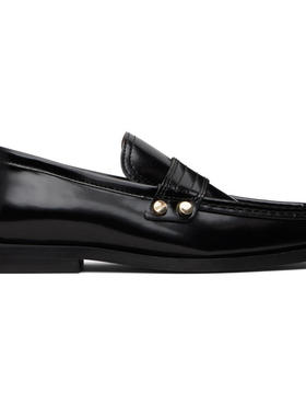 Ganni 女士 乐福鞋 黑色 Studs Square Toe 乐福鞋