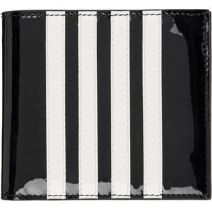 Thom Browne 男士 钱包 黑色 Patent 4-Bar 钱包