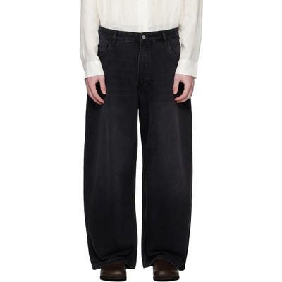 Studio Nicholson 男士 牛仔长裤 黑色 Paolo 牛仔裤