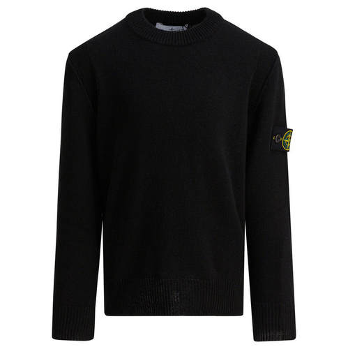 Stone Island 石头岛 男童 FW25 上衣 黑色羊绒针织衫童装