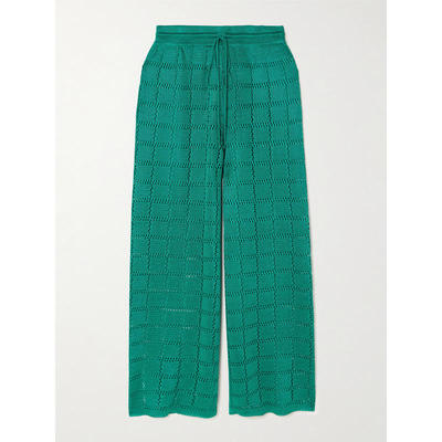 Calle Del Mar 女士 长裤 钩编阔腿九分裤