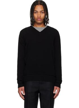 Our Legacy 男士 毛衣 黑色 Parallel V-Neck