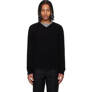 Our Legacy 男士 毛衣 黑色 Parallel V-Neck