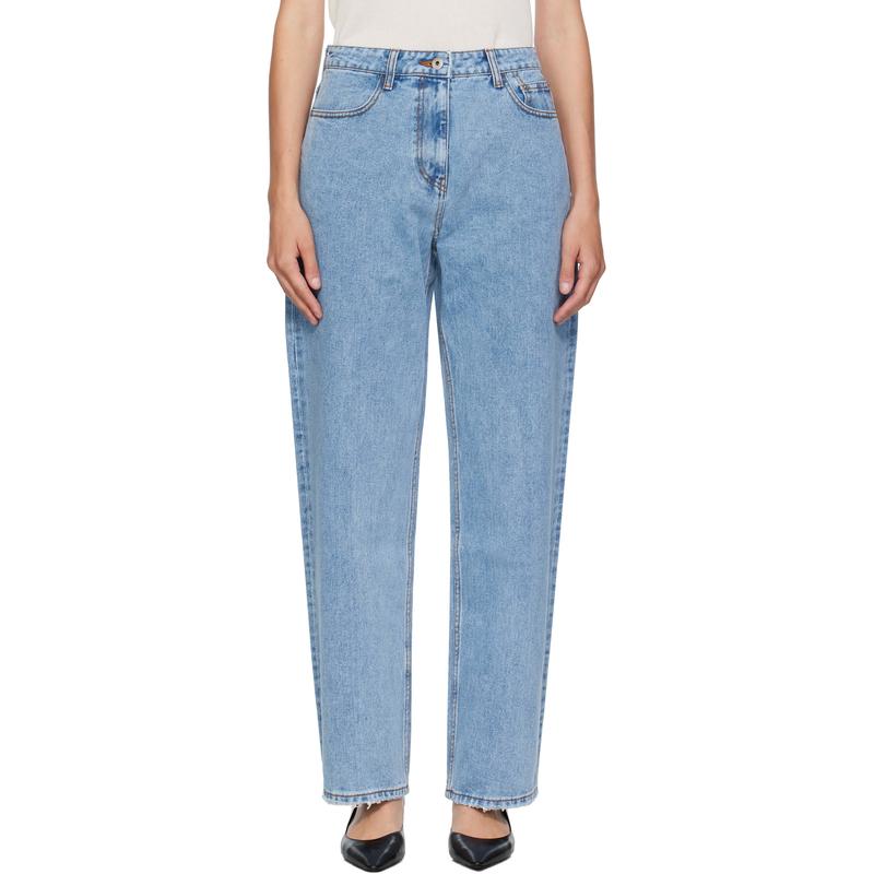 COOR 女士 牛仔长裤 蓝色 Relaxed Washed 牛仔裤