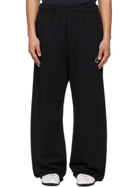 We11Done 男士 运动长裤 黑色 Curved 长裤