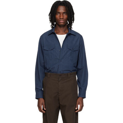 A.P.C. 男士 SS26 衬衫 海军蓝 Warren