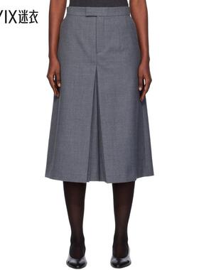 AO YES 女款灰色 Pleated Culottes 长裤 迷衣时尚