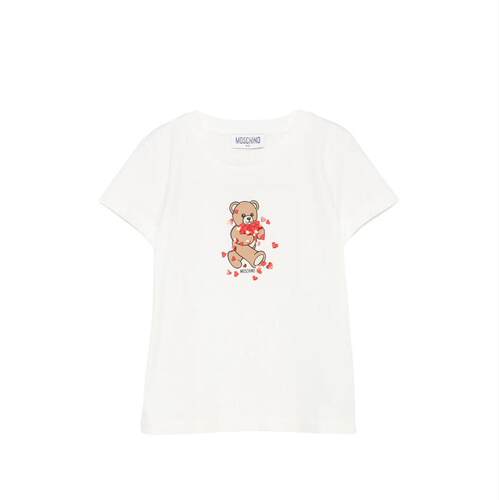 Moschino 莫斯奇诺 男童 上衣 Moschino and Polos T恤白色童装