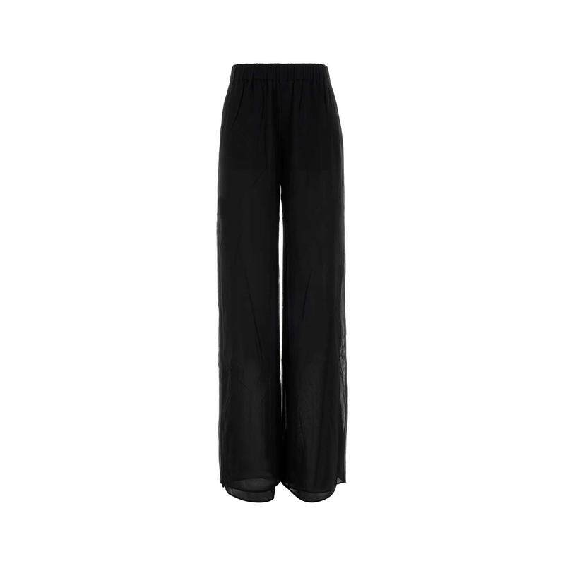 The Andamane 女士 SS26 长裤 Lena 黑色针织阔腿裤子