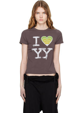 OPEN YY 女士 T恤 独家发售白色 I LOVE YY Baby