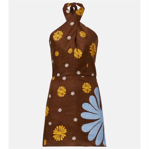 Cala De La Cruz 女士 连衣裙 Venta 挂脖花朵迷你