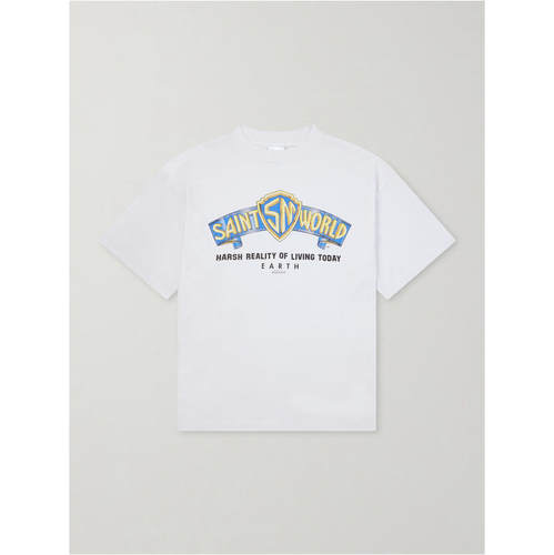 SAINT MXXXXXX 男士 FW26 T恤 Saint World 徽标印花棉针织