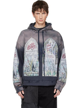 WHO DECIDES WAR BY EV BRAVADO 男士 卫衣 蓝色 Motley 连帽衫