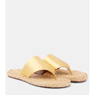 Amalfi Paris 凉拖 女士 金属感皮质人字拖 Texas