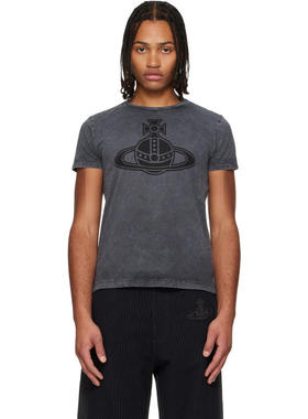 Vivienne Westwood西太后 男士 T恤 灰色 Paris Orb Peru T 恤