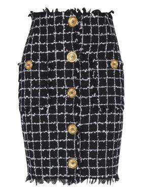 Balmain 女士 SS26 半身裙 黑色半身裙