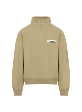 Jacquemus 雅克慕斯 男士 SS26 卫衣 GROS 浅褐色粒纹棉质运动衫