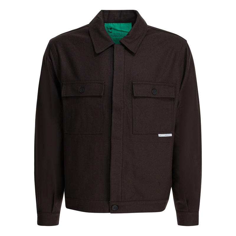 Gr10K 男士 秋冬新品 外套 羊毛混纺衬衫式夹克