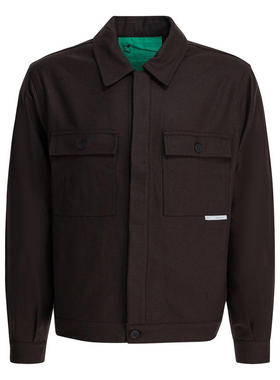 Gr10K 男士 秋冬新品 外套 羊毛混纺衬衫式夹克