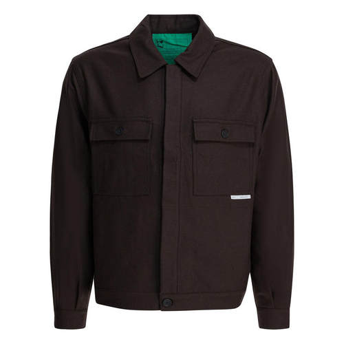 Gr10K 男士 秋冬新品 外套 羊毛混纺衬衫式夹克