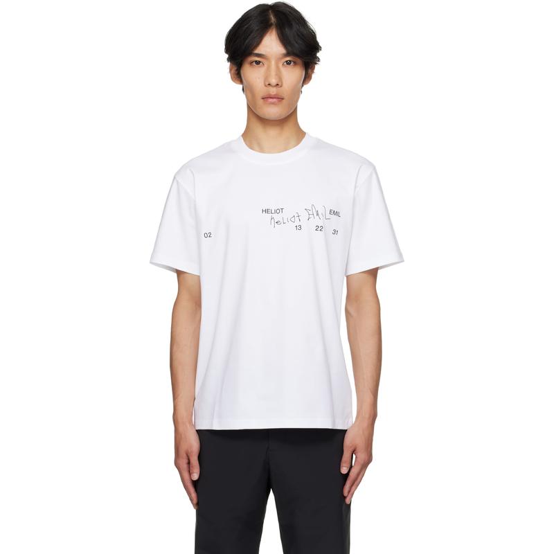 Heliot Emil 男士 T恤 白色 Fulgens T 恤