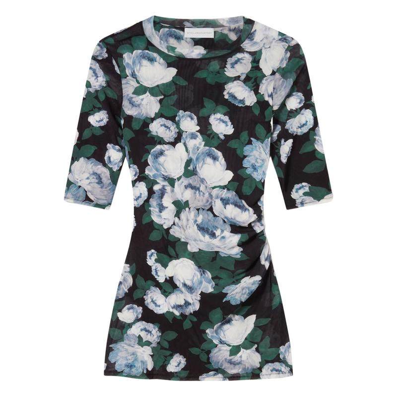 Stella Mccartney 女士 SS26 衬衫 花卉圖案七分袖網紗上衣,女装/女士精品,真丝上装,淘宝优惠券,粉丝福利购,淘宝优惠卷