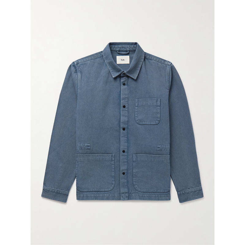 Folk 男士 夹克 Assembly 棉质斜纹布衬衫式衬衫