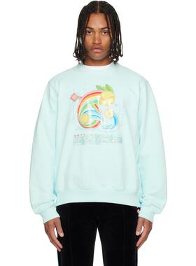 Casablanca 男士 卫衣 蓝色 Manga Tennis Ball 套头衫