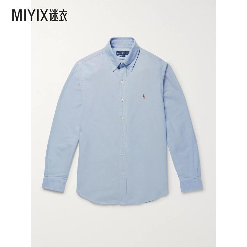 Polo Ralph Lauren拉夫劳伦 男士 徽标长袖简约纯色衬衫 迷衣时尚