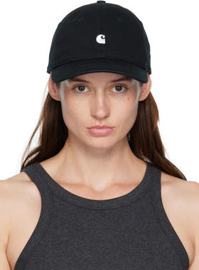 Carhartt WIP卡哈特 女士 棒球帽 黑色 Madison Logo 棒球帽