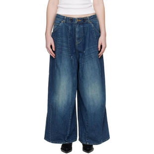 Needles 女士 牛仔长裤 海军蓝 H.D. Buggy 牛仔裤