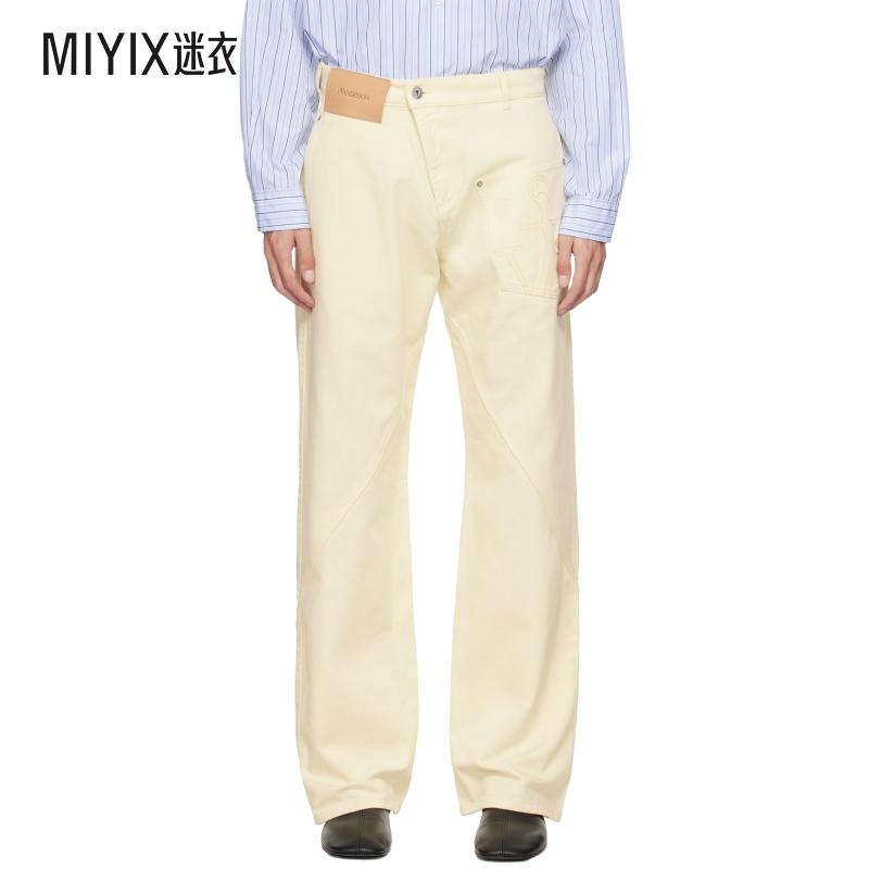 J.W. Anderson 男款黄色 Twisted Workwear 牛仔裤 迷衣时尚