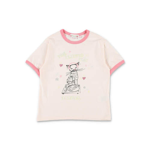 Bonpoint 女童 FW26 T恤 Akiva DJ 猫咪图案女孩童装