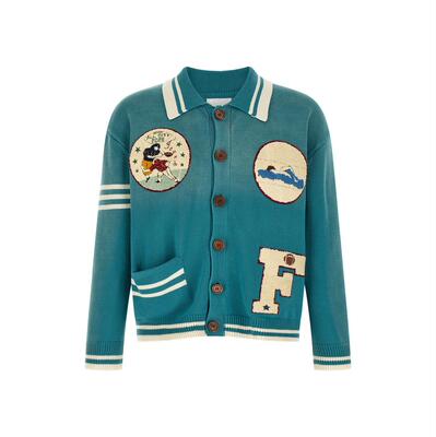 FOUND 男士 SS26 开衫 'Fin Varsity' 针织
