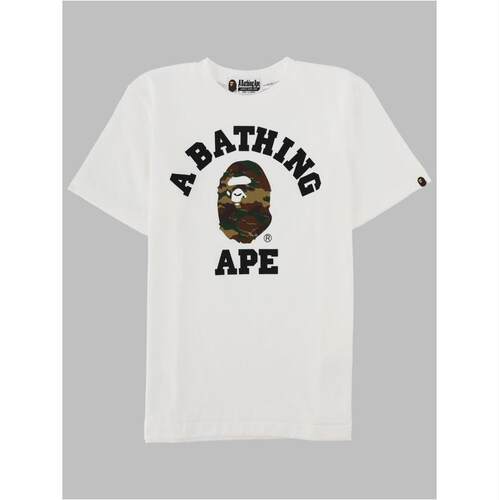 A Bathing Ape 猿人头 中性（儿童） SS26 T恤 迷彩学院风童装