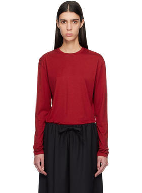 Totême 女士 SS26 T恤 红色 Classic 长袖 T 恤
