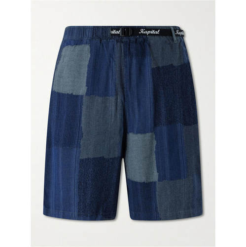 kapital 男士 FW26 短裤 Tugihagi 直筒束带拼布棉质