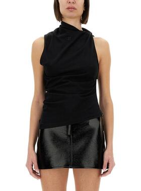 Courrèges 女士 SS25 背心 垂褶针织上衣