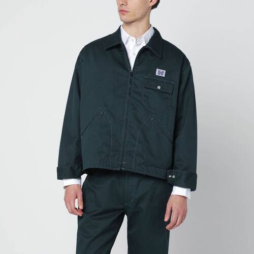 Needles 男士 FW25 夹克 绿色拉链衬衫式