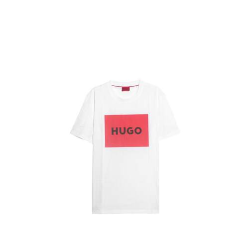 Hugo 雨果 男士 FW24 T恤 白色 Regular-Fit Logo-Print